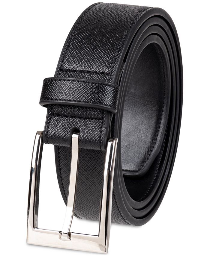 Alfani Men's Saffiano Textured Belt, Created for Macy's - Macy's