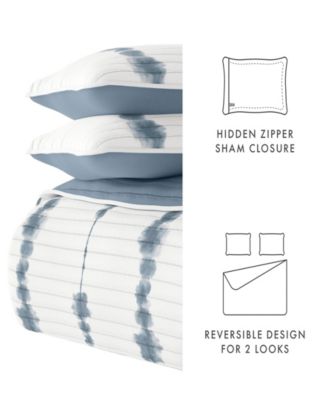Shibori Reversible 3-Pc. Lightweight Quilt Set, Full/Queen