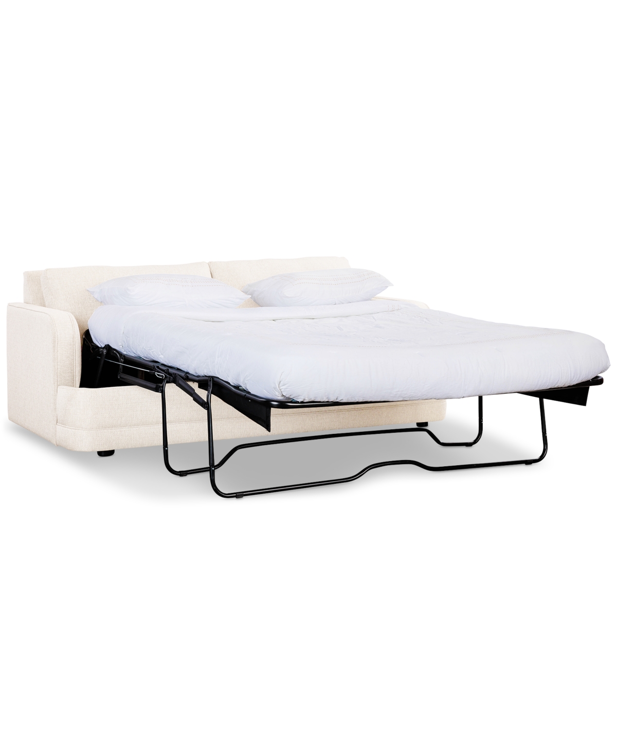Furniture Kendrah 80" Fabric Queen Sleeper With Recessed Arms, Created For Macy's In Pearl