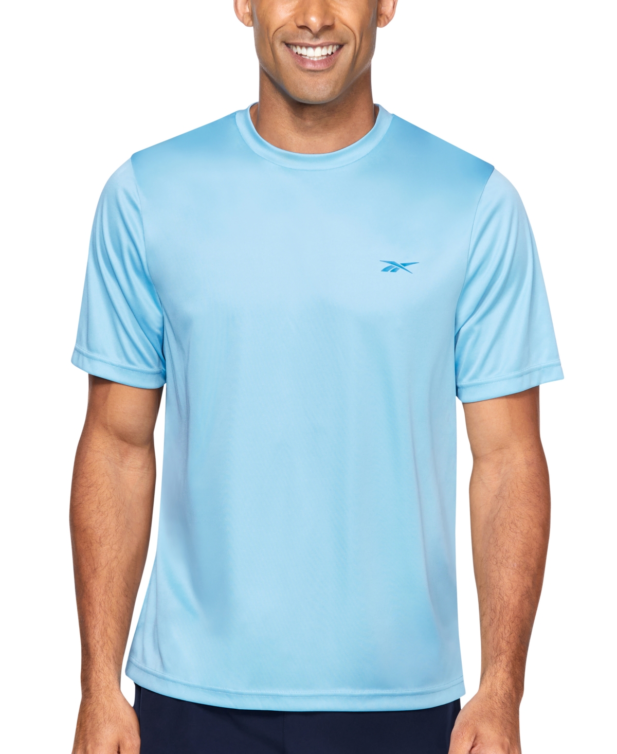 Reebok Men's Short-sleeve Swim Shirt In Light Blue