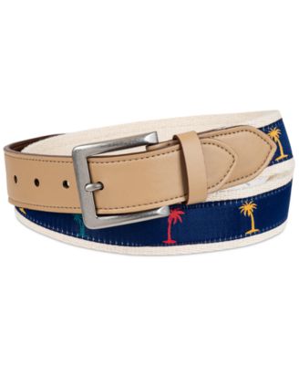 Club Room - Men's Palm Tree Ribbon Belt