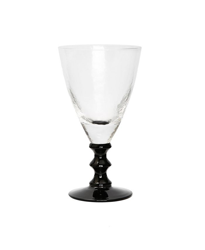 Classic Touch Black Stemmed Wine Glasses, Set of 6 Macy's