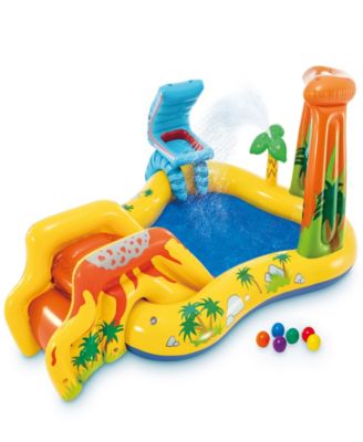 Inflatable Kids Dinosaur Play Center Outdoor Water Park Pool with Slide