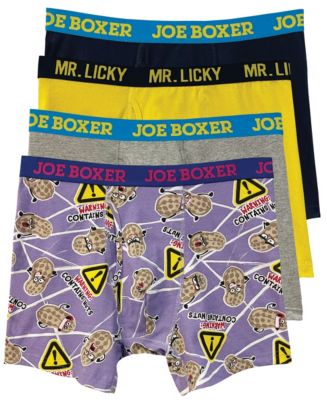 Joe Boxer 4-Pack Black/Gray Cotton Stretch Boxer Briefs