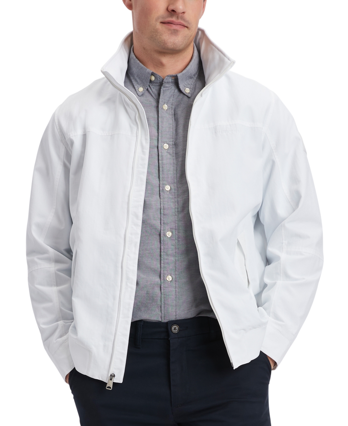 Tommy Hilfiger Men's Regatta Water Resistant Jacket In Optic White