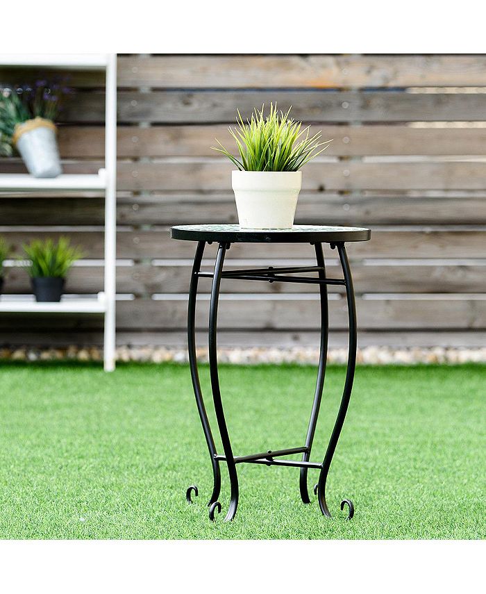 Costway Outdoor Indoor Accent Table Plant Stand Cobalt Macy's
