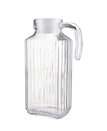 1pc Glass Pitcher 61 oz/ 1.8 L, Water Pitcher with Lid and Filter