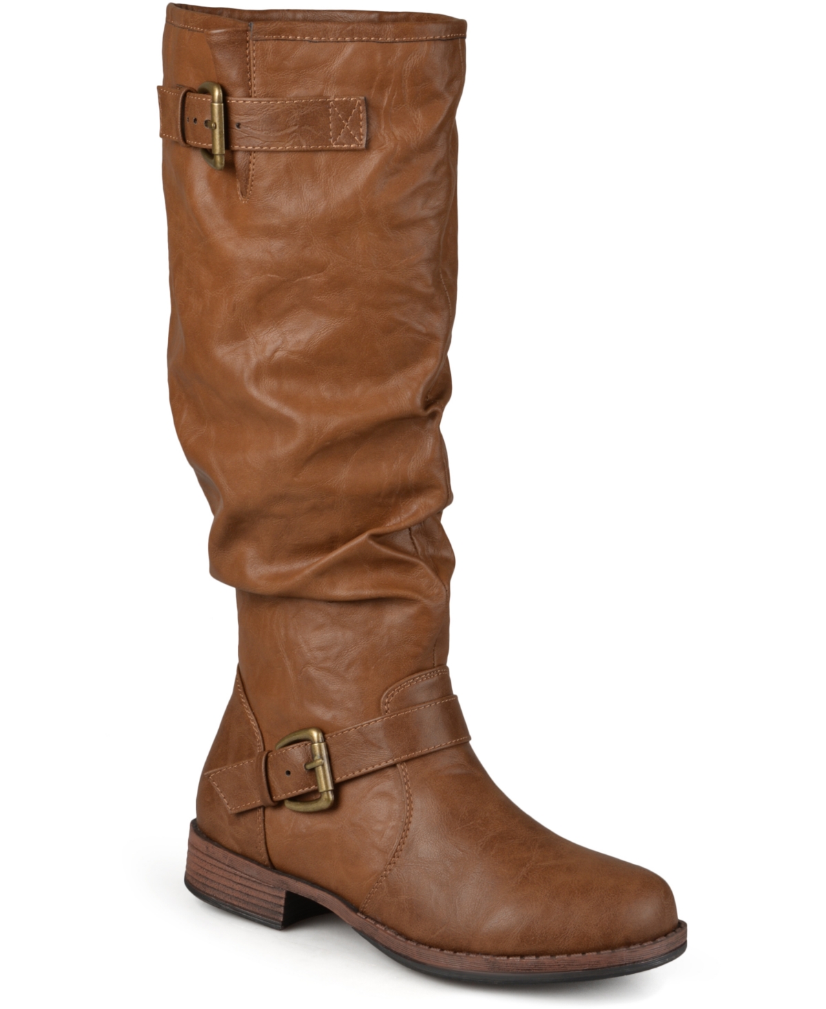 Journee Collection Women's Wide Calf Stormy Boot Women's Shoes In Tan/beige