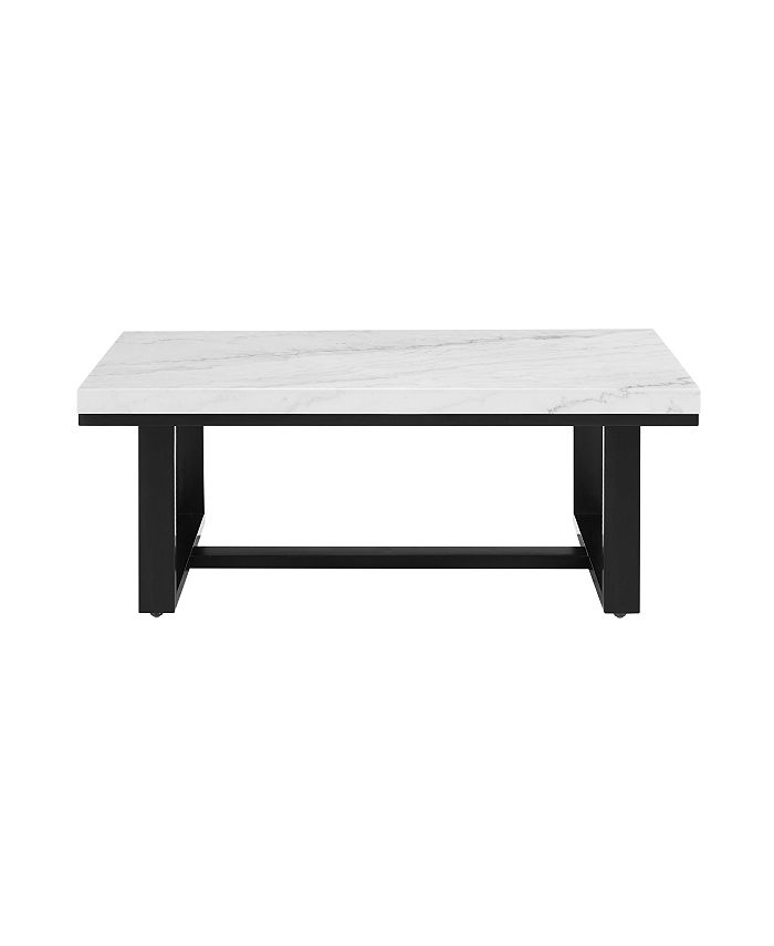 Furniture Steve Silver Lucca 48" Marble Top Cocktail Table - Macy's