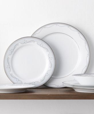 Satin Flourish 12-Piece Dinnerware Set, Service For 4