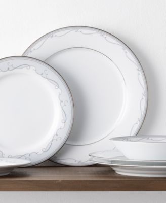 Satin Flourish Set of 4 Dinner Plates, 10.50"