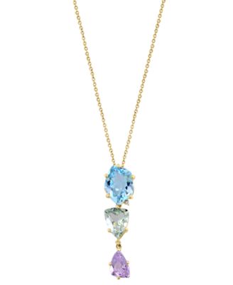EFFY Collection - Multi-Gemstone (7-3/4 ct. t.w.) & Diamond Accent 18" Pendant Necklace in 14k Gold