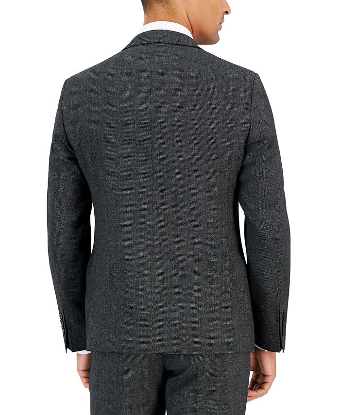A|X Armani Exchange Men's Slim-Fit Gray Pin Dot Wool Suit Jacket - Macy's