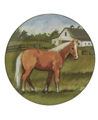 York Stables Set of 4 Dinner Plate 10.5"