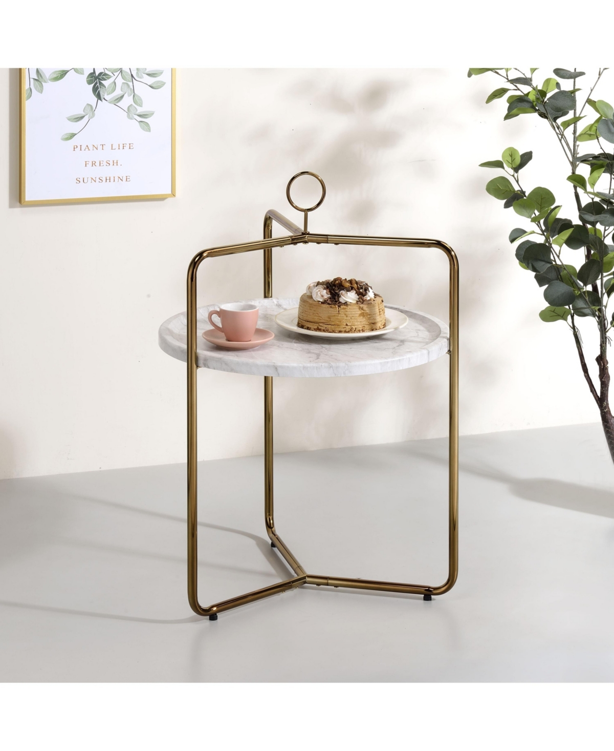 Steve Silver Miro Laminate Metal Side Table