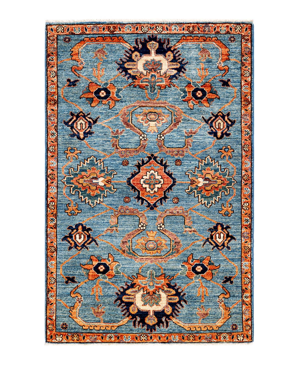 Adorn Hand Woven Rugs Serapi M1982 4' x 5'10in Area Rug - Orange