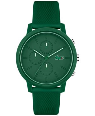 Lacoste Men s L 12.12. Chrono Green Silicone Strap Watch 43mm Macy s