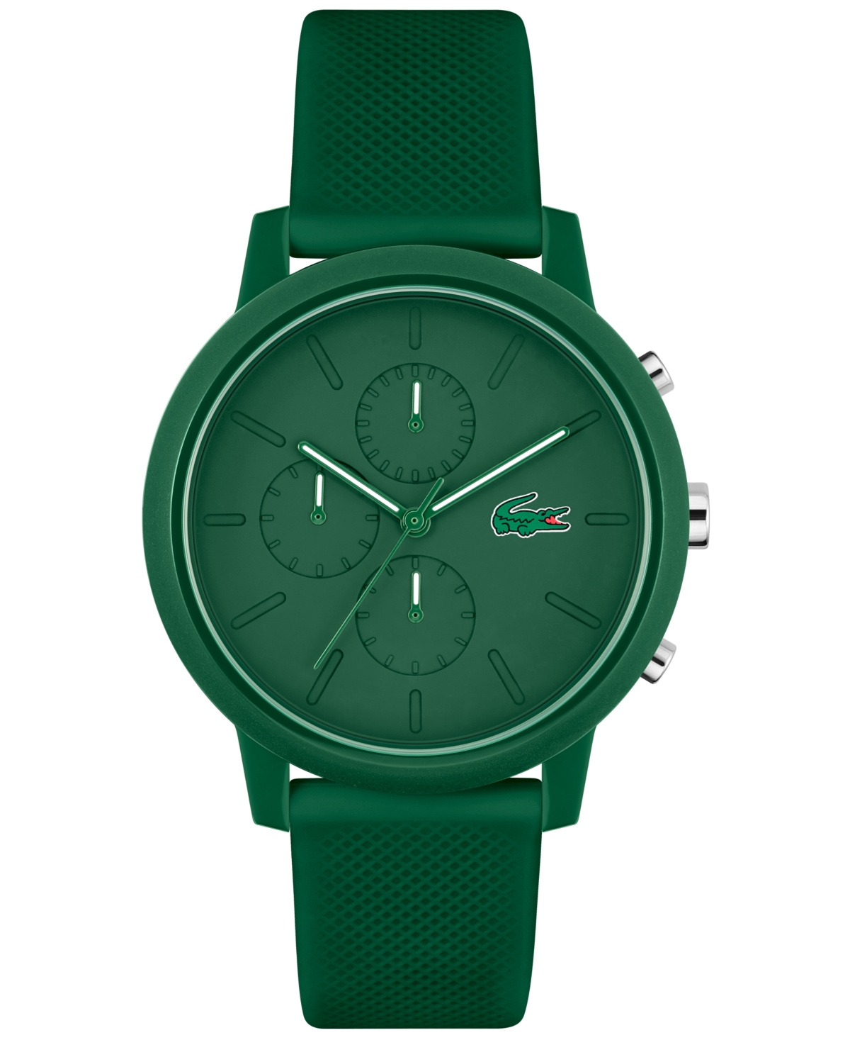 Men's L 12.12. Chrono Green Silicone Strap Watch 43mm - Green