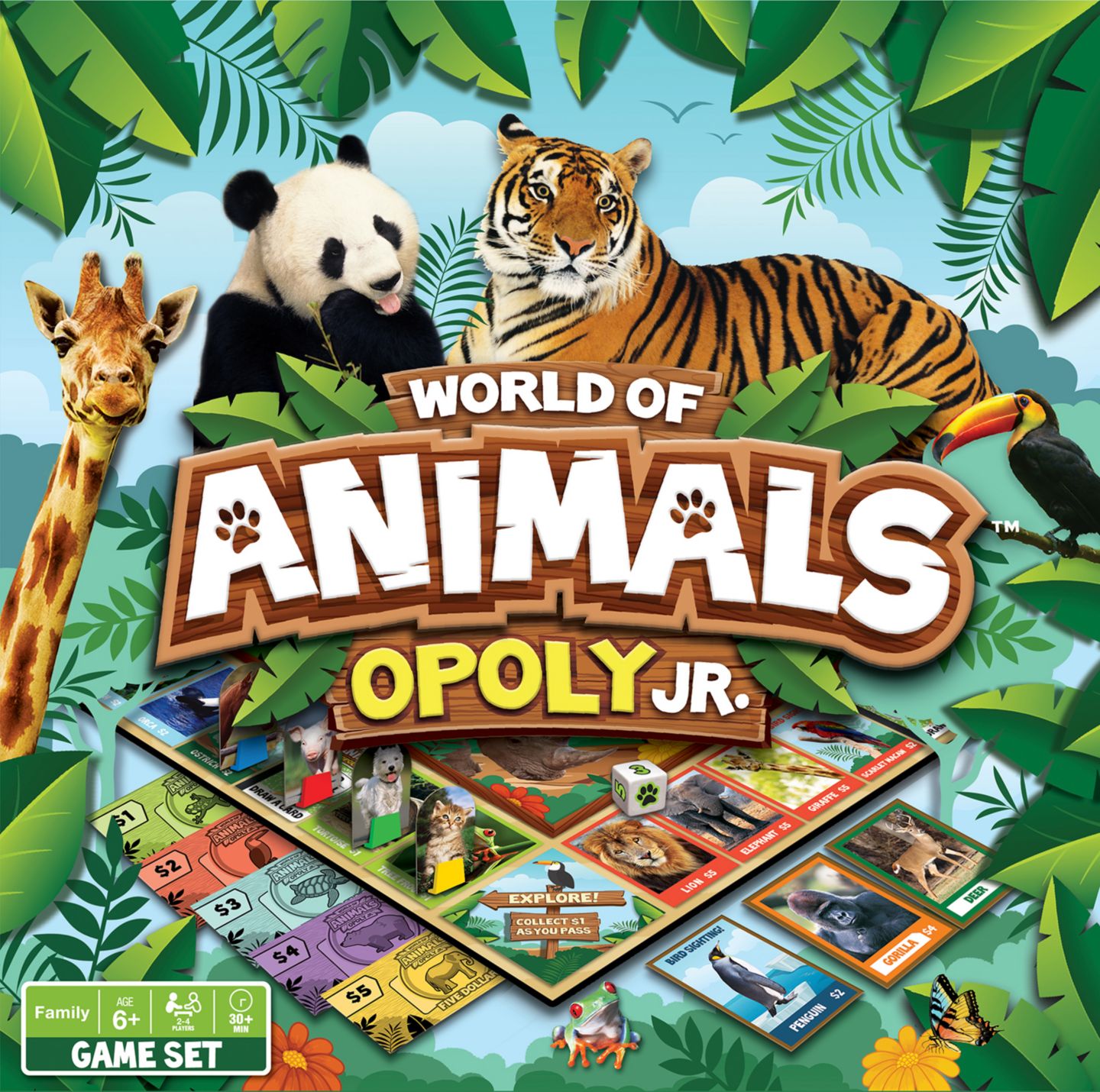 Детская игрушка MasterPieces Puzzles World of Animals Opoly Junior — фото 1
