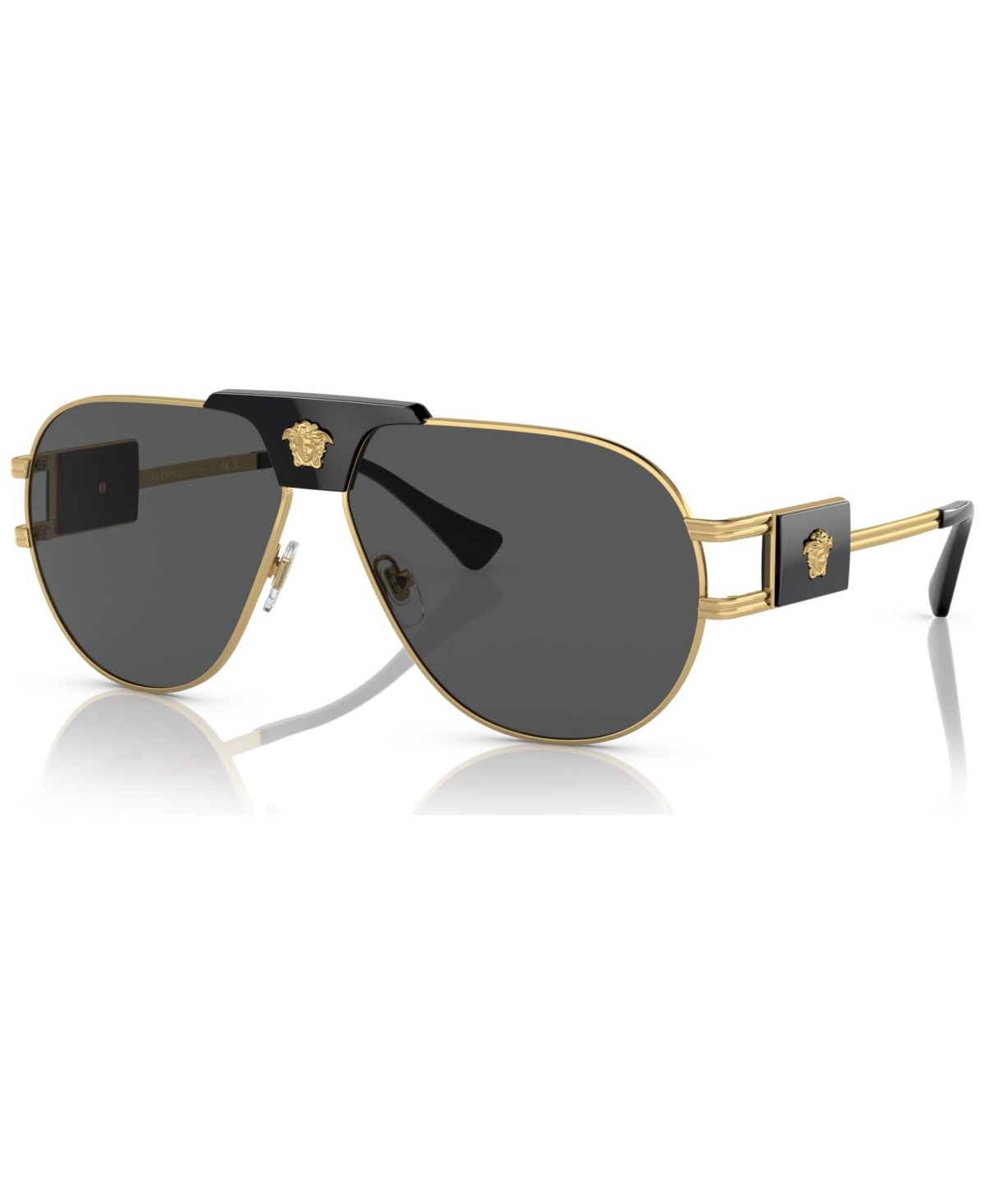 Versace Men's Sunglasses, Ve225263-x 63 In Gold-tone,black