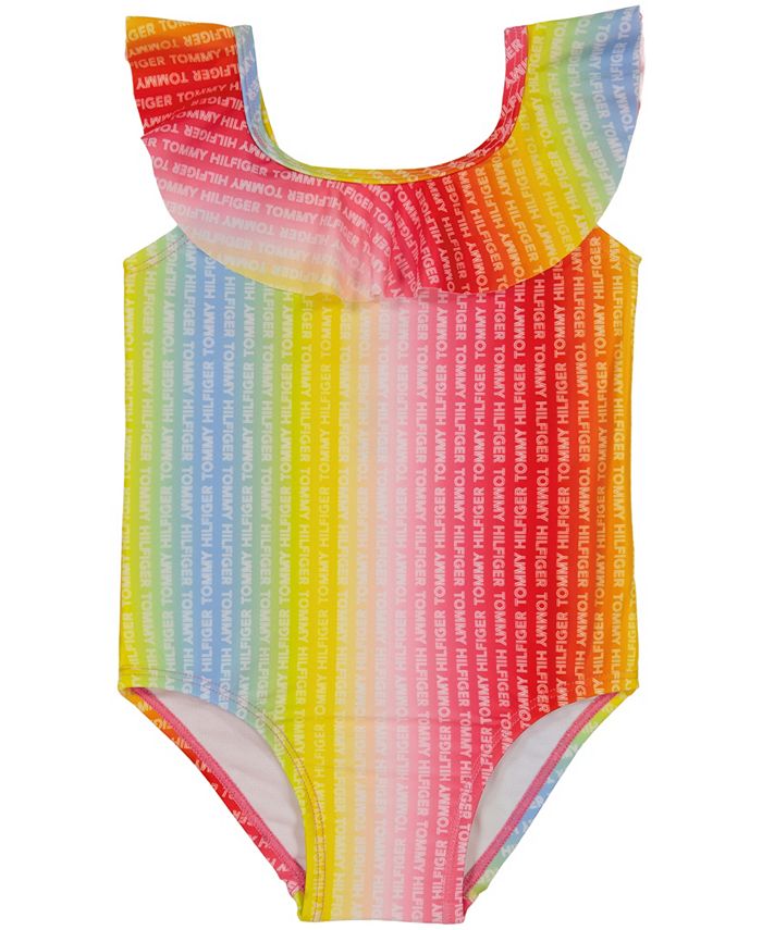 Tommy Hilfiger Baby Girls Logo Print Ombre One Piece Swimsuit - Macy's