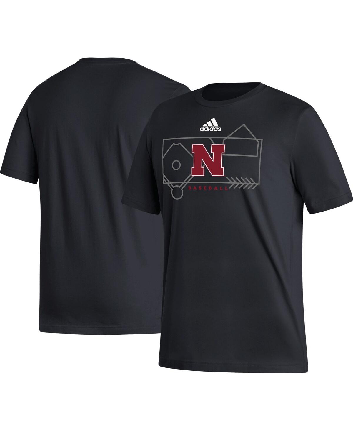 Shop Adidas Originals Men's Adidas Black Nebraska Huskers Locker Lines Baseball Fresh T-shirt