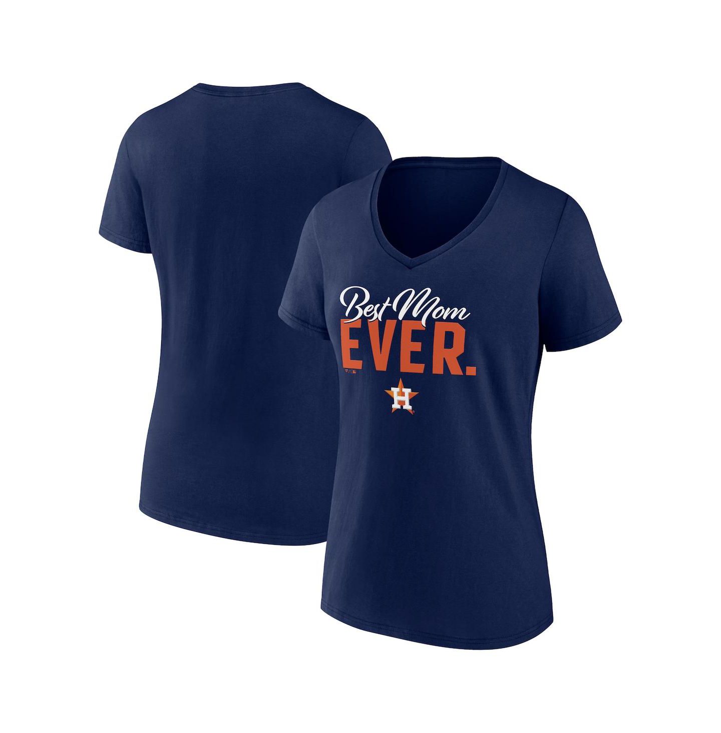 Женская футболка Fanatics Navy Houston Astros Mother's Day V-Neck — фото 1