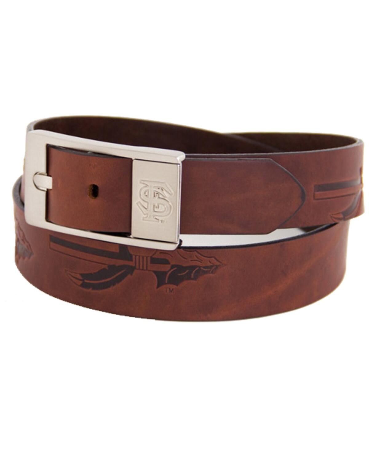 Shop Eagles Wings Men's Florida State Seminoles (fsu) Brandish Leather Belt In Brown