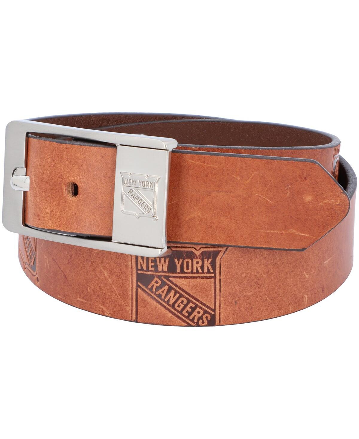 Shop Eagles Wings Men's New York Rangers Brandish Belt In Brown