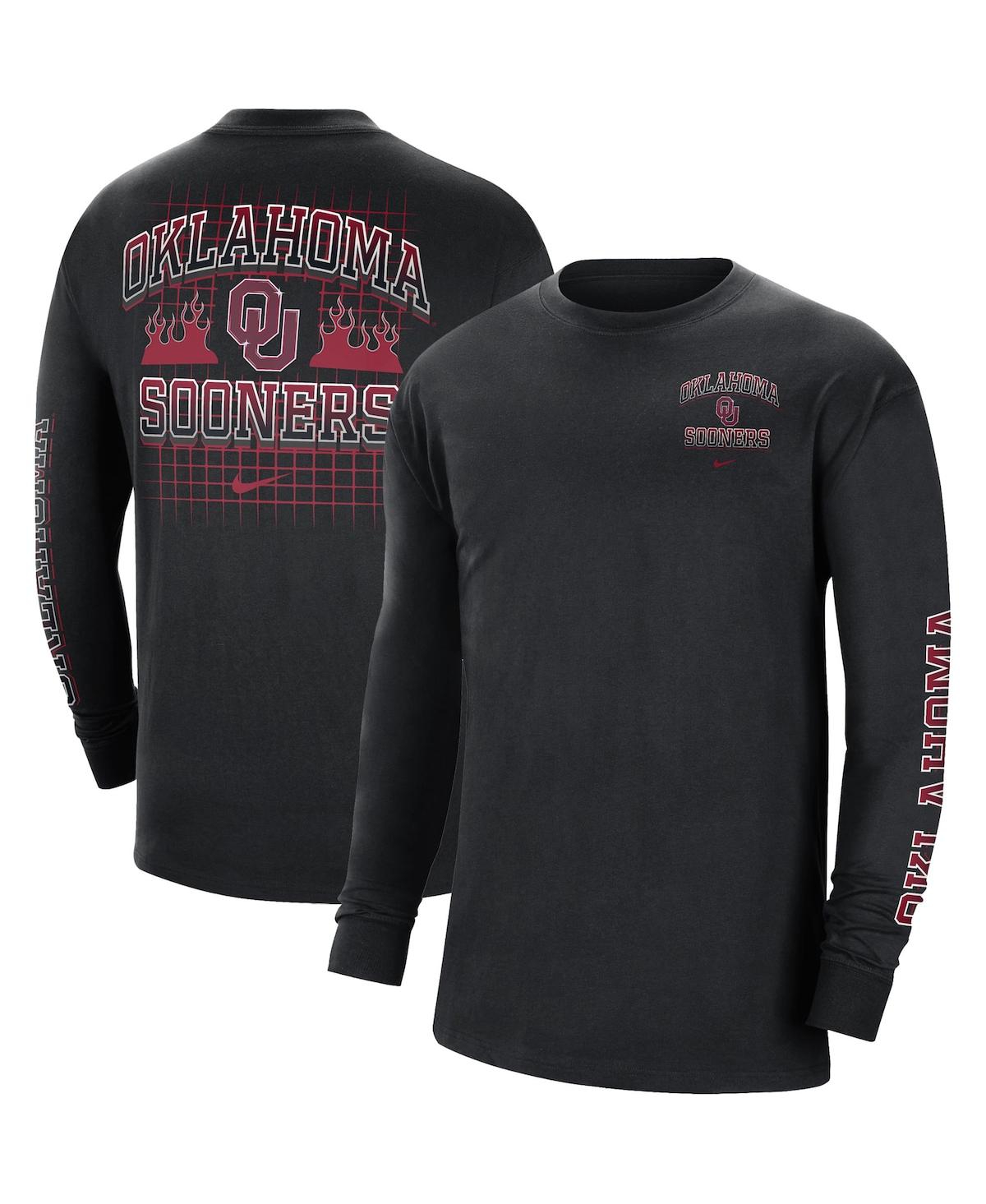 Nike Black Oklahoma Sooners Tour Max 90 Long Sleeve T-shirt In Black