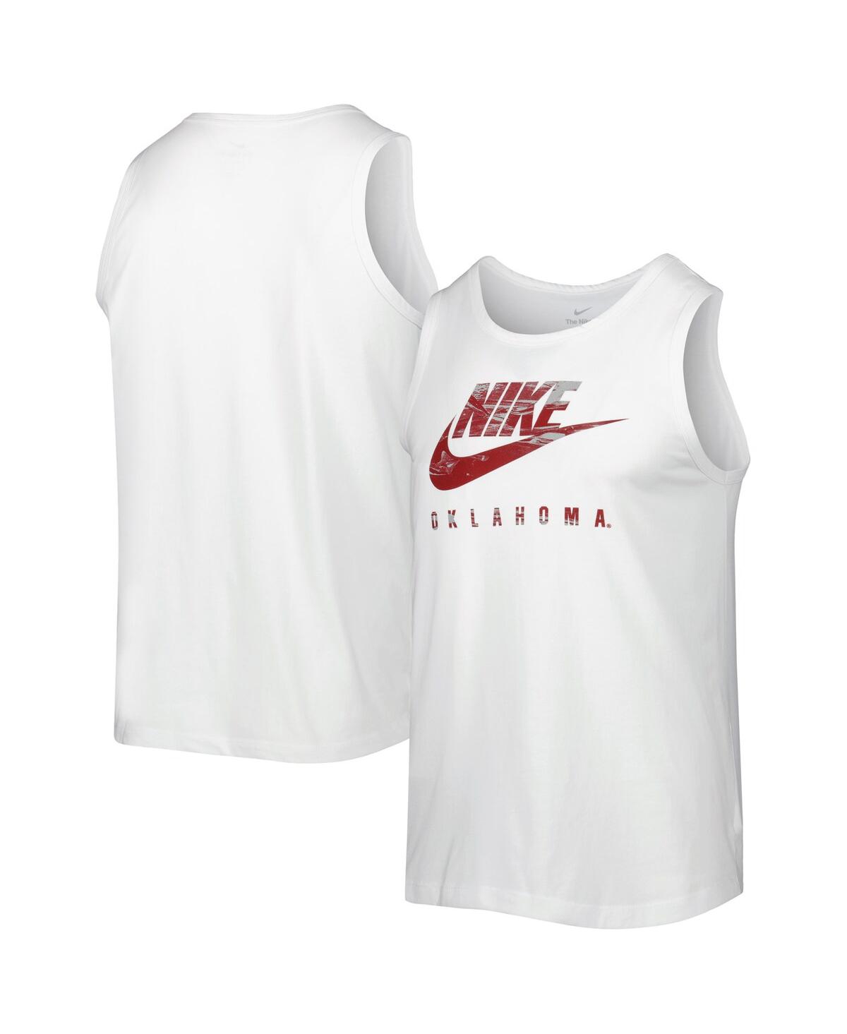 Shop Nike Men's  White Oklahoma Sooners Spring Break Futura Performance Tank Top