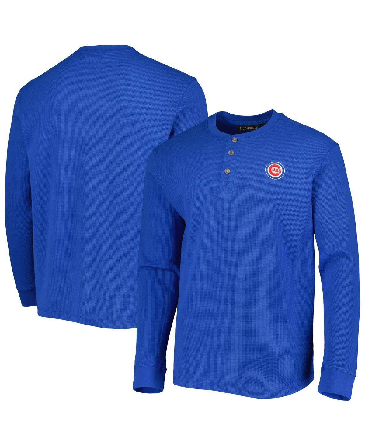 DUNBROOKE MEN'S DUNBROOKE CHICAGO CUBS ROYAL MAVERICK LONG SLEEVE T-SHIRT 