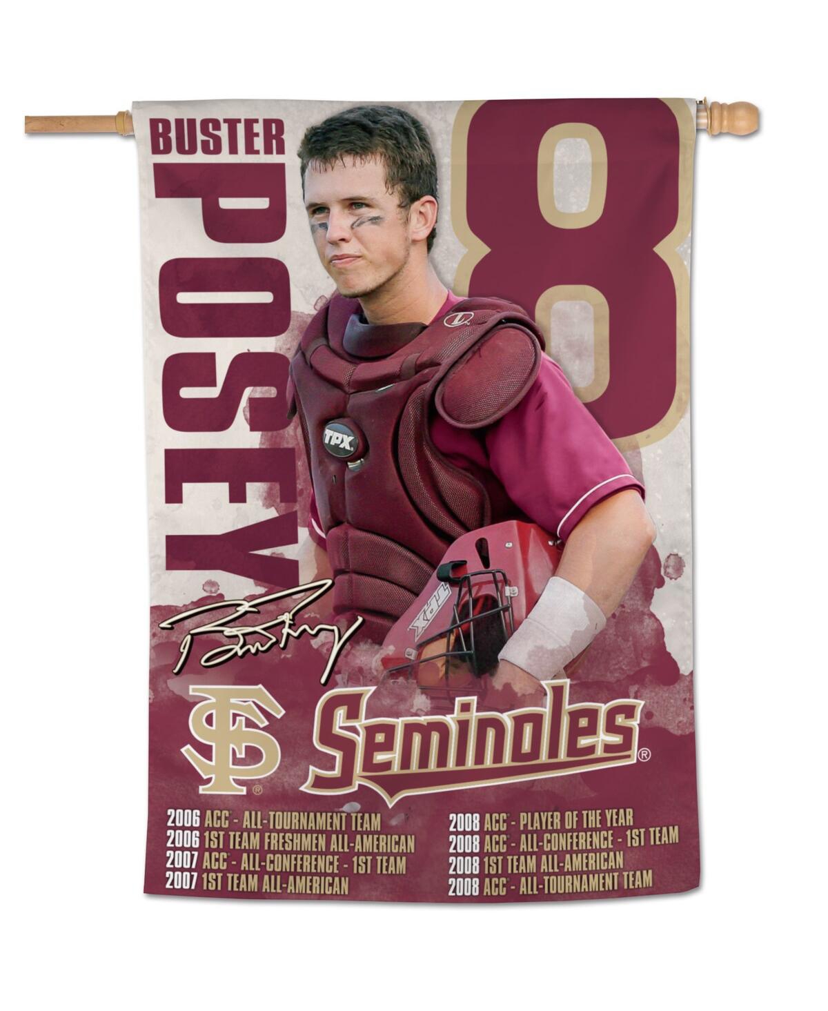 Wincraft Buster Posey Florida State Seminoles Jersey Retirement 28" X 40" One-sided Vertical Banner In Red