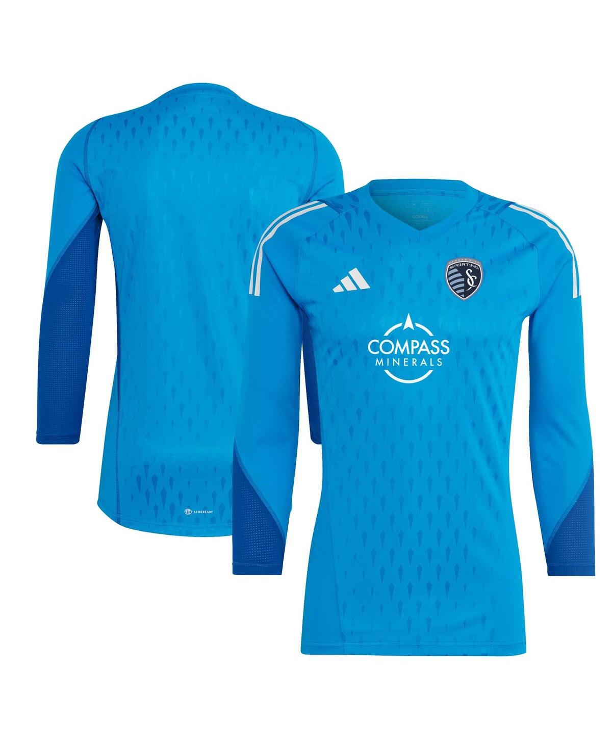 Men's adidasSporting Kansas City 2023 Goalkeeper Long Sleeve Replica jersey - Blue