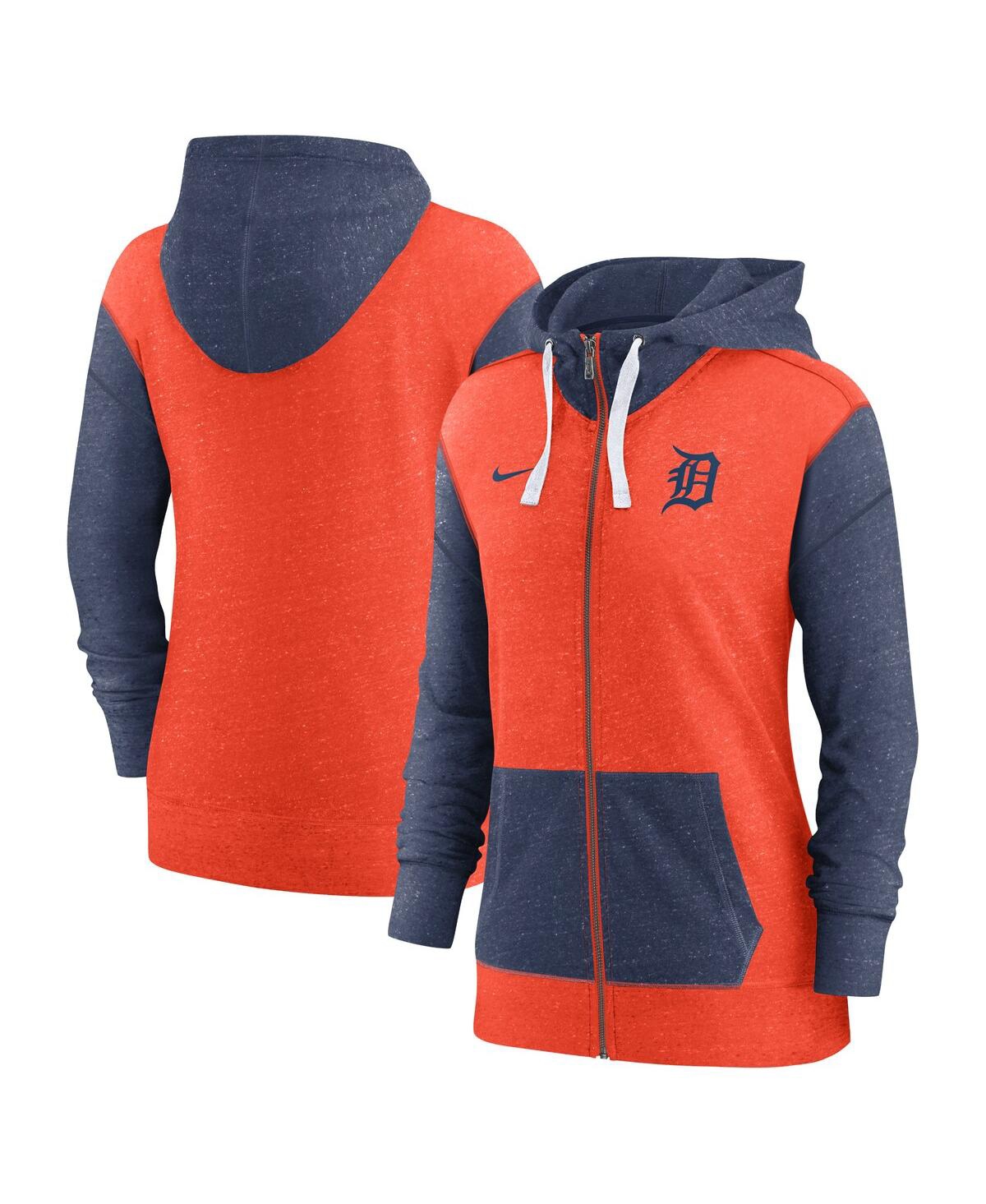 Shop Nike Women's  Orange Detroit Tigers Full-zip Hoodie