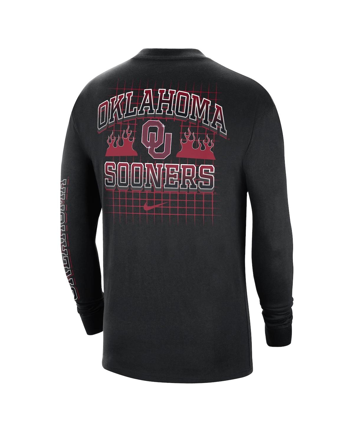 Nike Black Oklahoma Sooners Tour Max 90 Long Sleeve T-shirt In Black