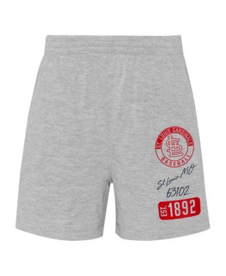 Infant Boys and Girls Navy, Heather Gray St. Louis Cardinals Ground Out Baller Raglan T-shirt and Shorts Set