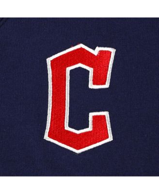 Women's Navy Cleveland Guardians Lily V-Neck Pullover Sweatshirt