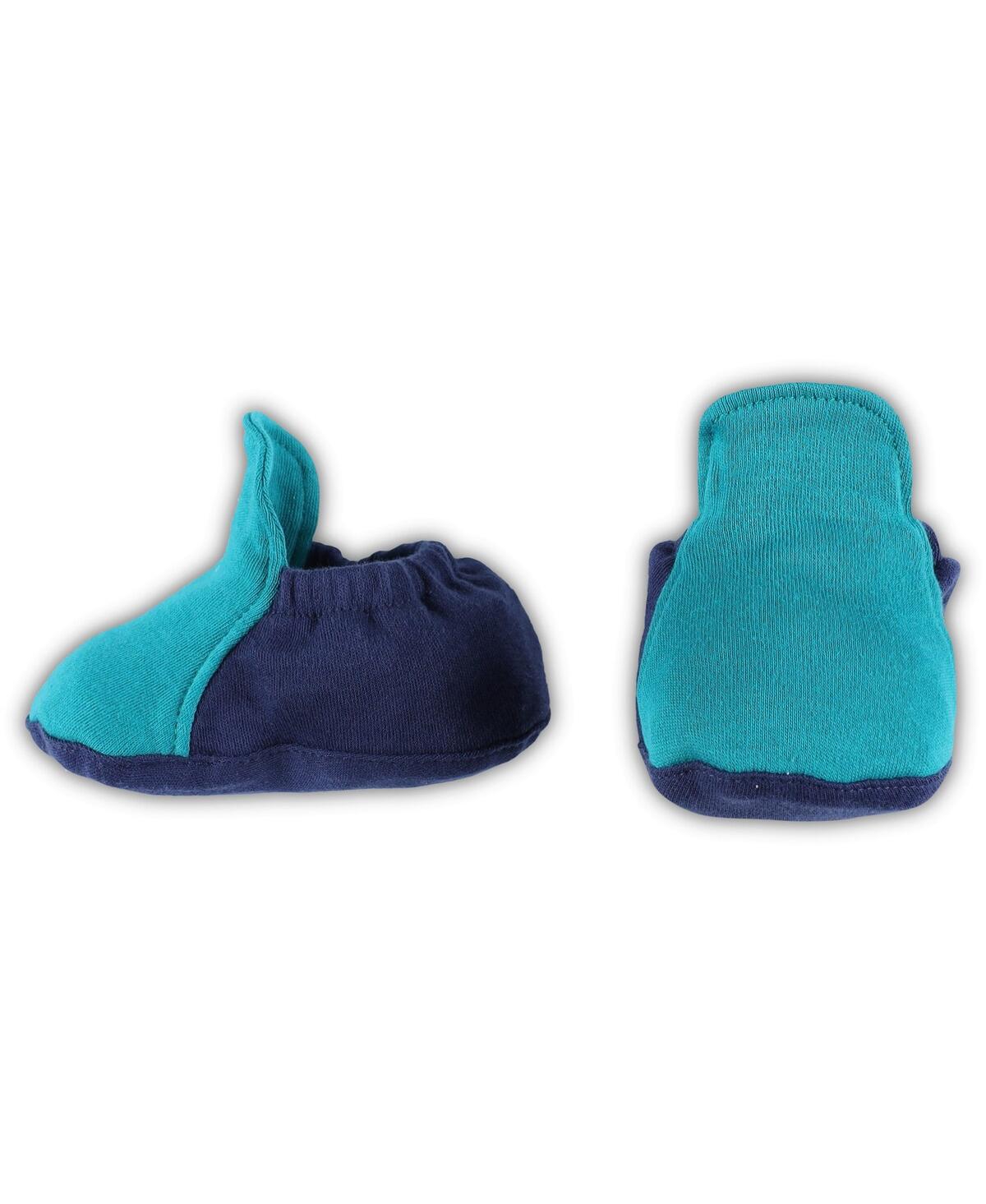 Newborn and Infant Boys and Girls Aqua Seattle Mariners Three-Piece Love of Baseball Bib Bodysuit and Booties Set - Aqua