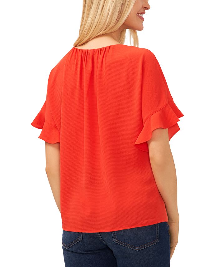 Peace Drop Shoulder Wide Sleeve Casual Top
