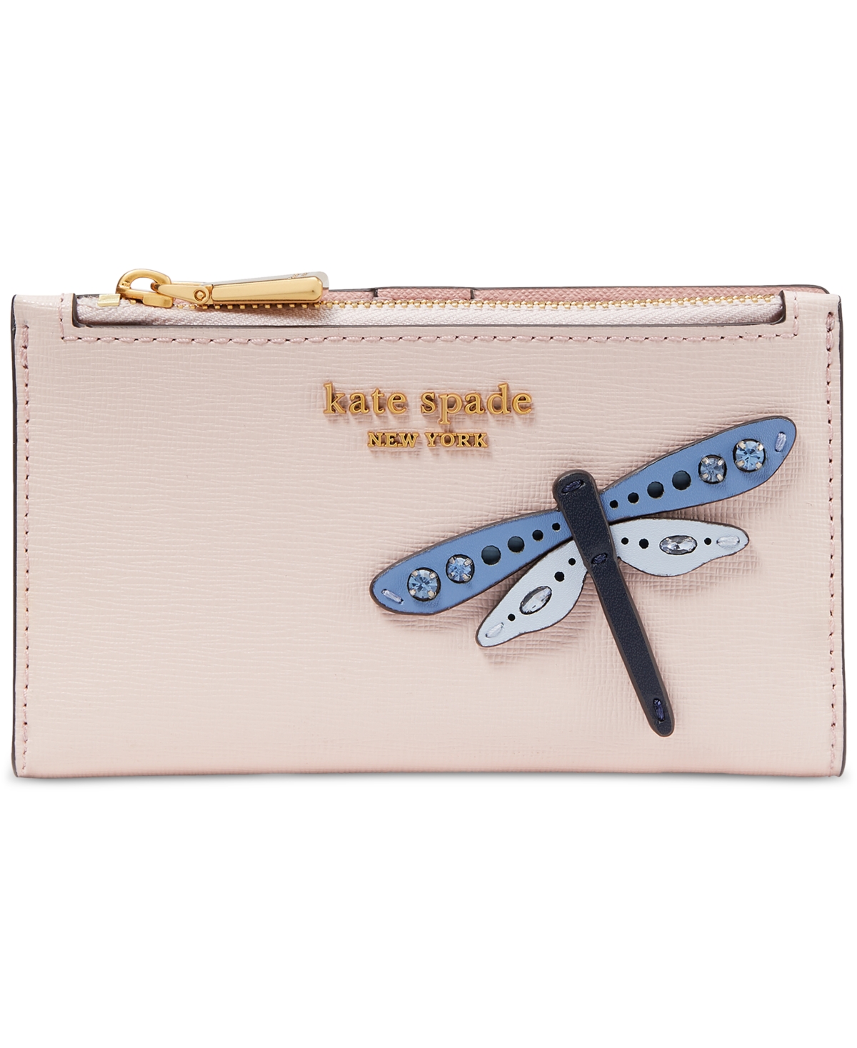 kate spade new york Dragonfly Embossed Leather Small Bifold Wallet