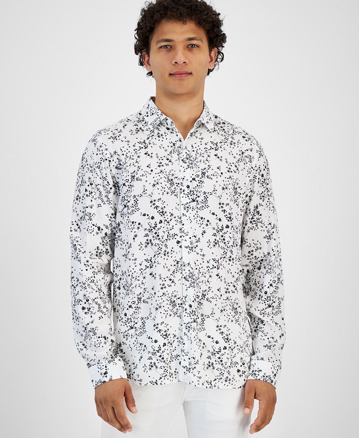 I.N.C. International Concepts Men's Floral-Print Regular-Fit Shirt ...