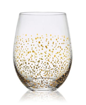 Party Stemless Wine Glasses, Set of 4