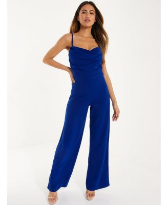 Blue jumpsuit quiz on sale