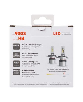 9003 | H4 LED Powersport Headlight Bulbs for Off-Road Use or Fog Lights - 2 Pack