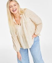 Macys top peasant blouses