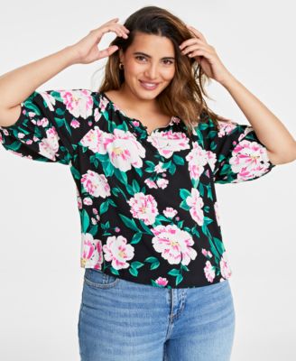 On 34th - Women's Jacquard Button-Front Shirt