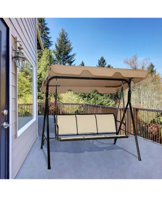 Outdoor Patio Swing Canopy 3 Person Canopy Swing Chair Patio Hammock