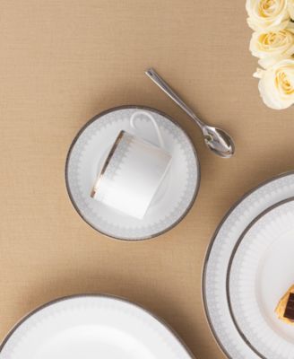 Silver Colonnade Set of 4 Saucers, 6"