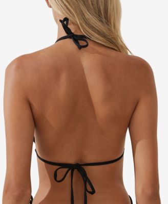 Women's Solid Slider Triangle Bikini Top